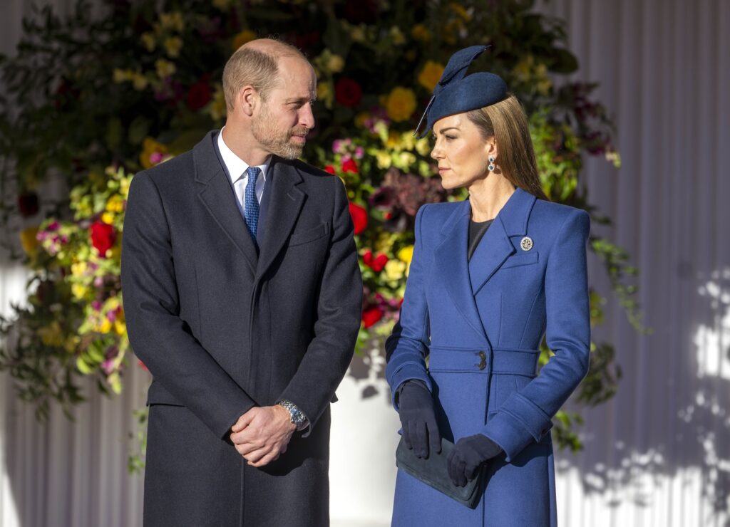 Prince William and Kate Middleton smiling at each other