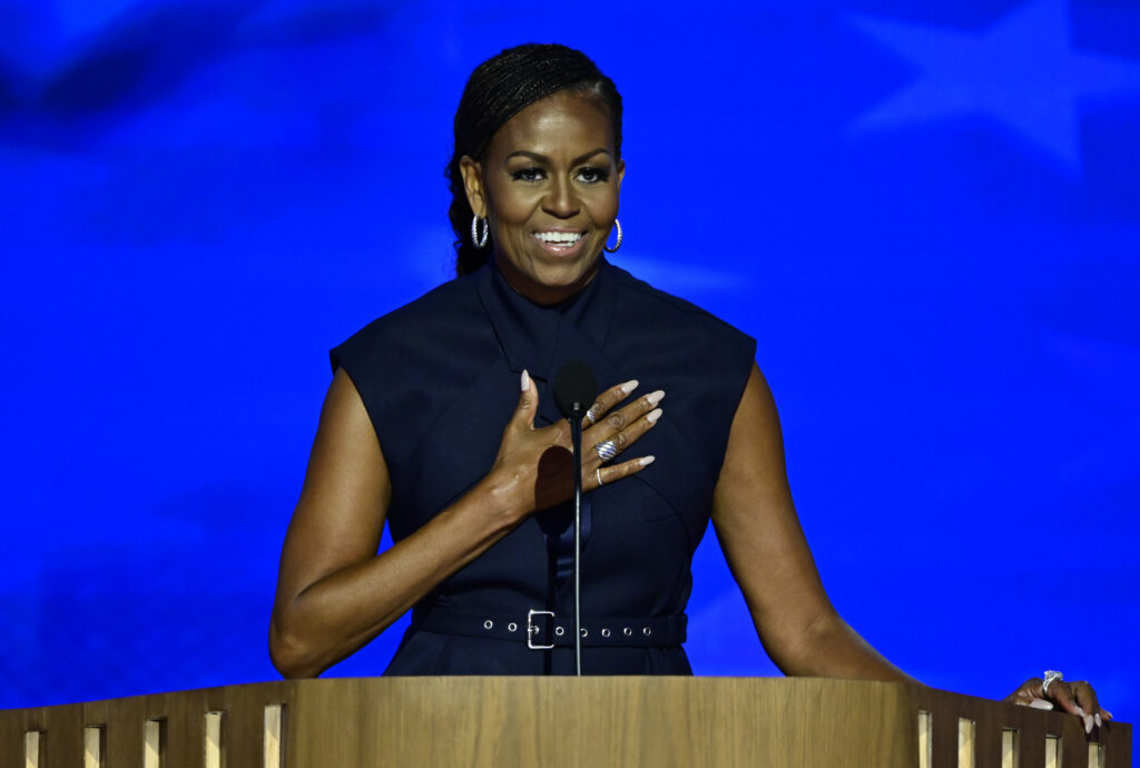 Michelle Obama giving speech