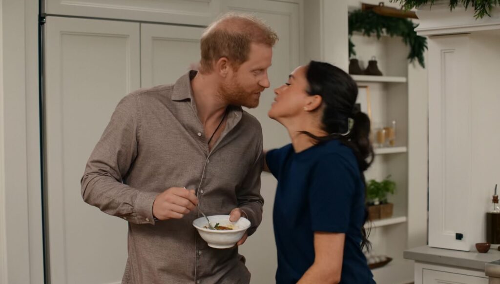 Prince Harry kisses Meghan Markle on With Love, Meghan