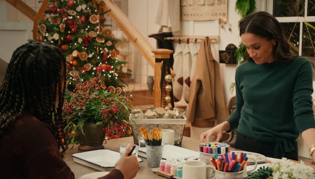 Meghan Markle and Naomi Osaka crafting on With Love, Meghan