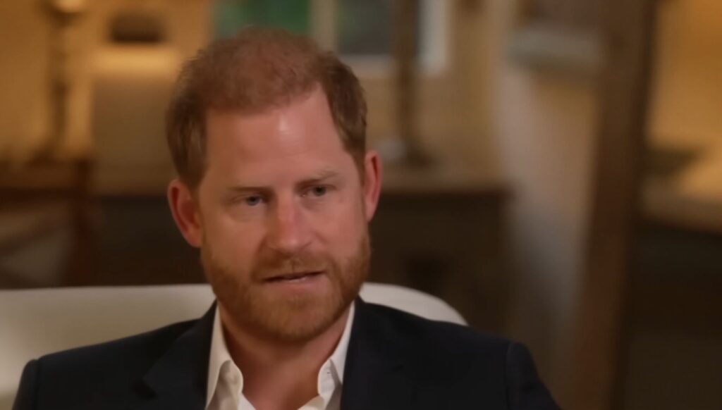 Prince Harry speaking in BBC interview