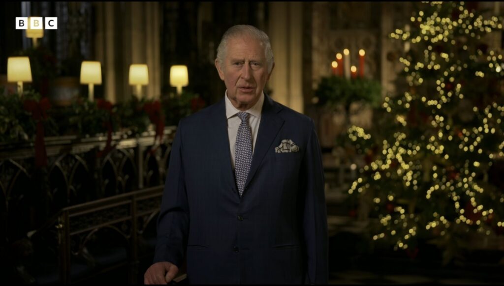 King Charles during Christmas speech