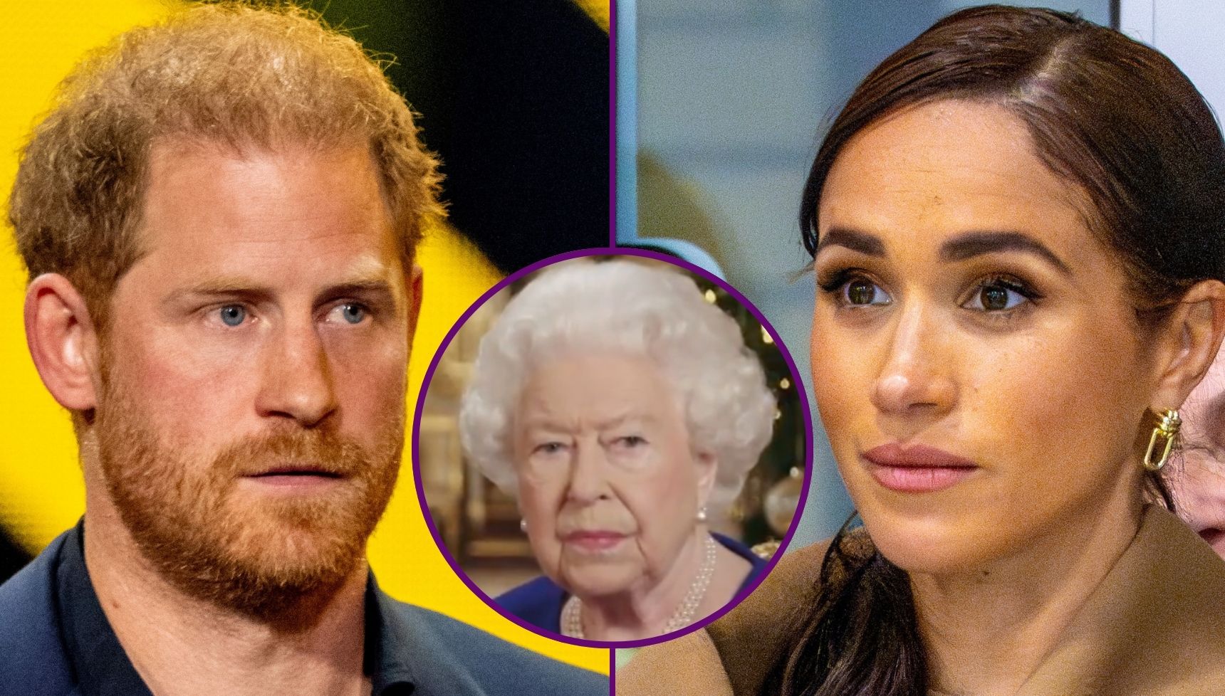 Moment Prince Harry and Meghan Markle were 'snubbed' from Queen Elizabeth II's Christmas speech