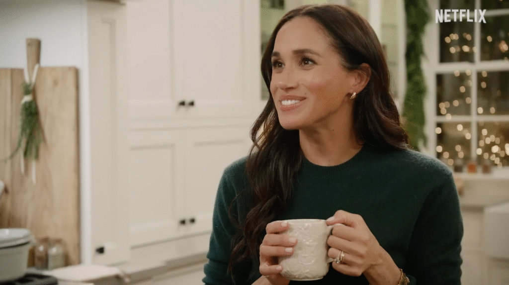 Meghan Markle smiling in With Love, Meghan