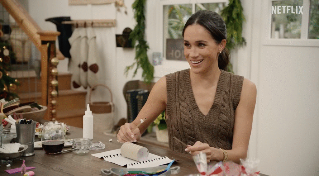 Meghan Markle making crackers in With Love, Meghan