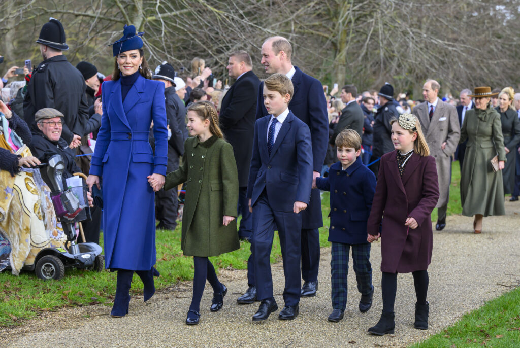 Prince William and family at Sandringham on Christmas Day