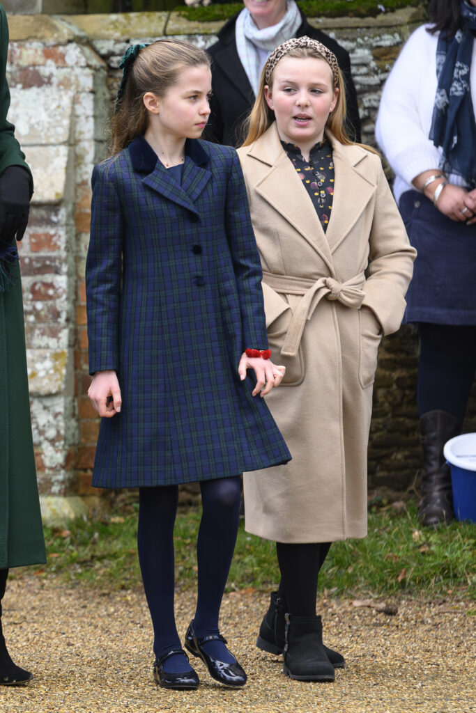 Princess Charlotte and Mia Tindall on Christmas Day