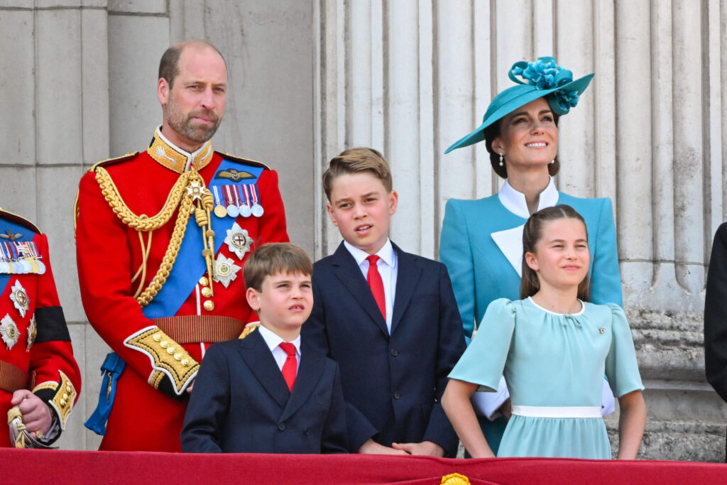 Prince William, Kate, Prince George, Princess Charlotte and Louis at Trooping the Colour