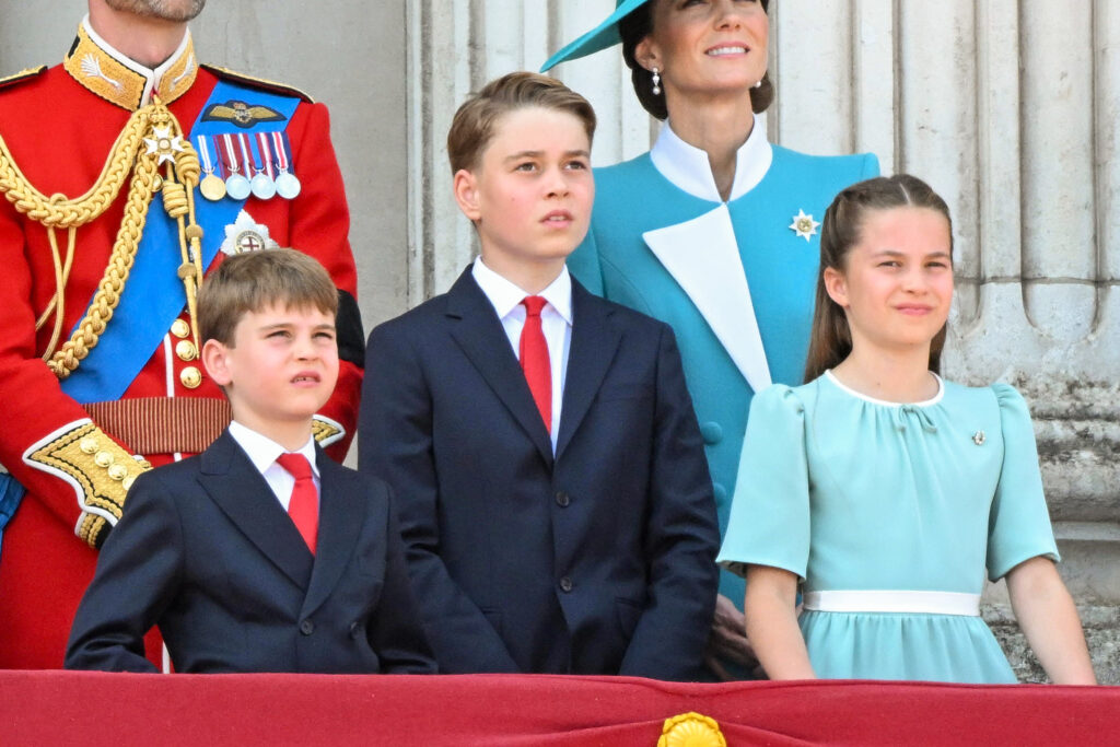 Prince Louis, Prince George and Princess Charlotte at Trooping the Colour