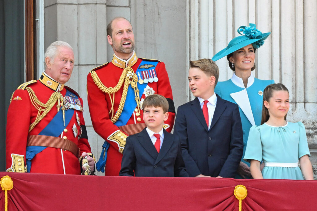 King Charles, Prince William, Kate and their children at Trooping the Colour