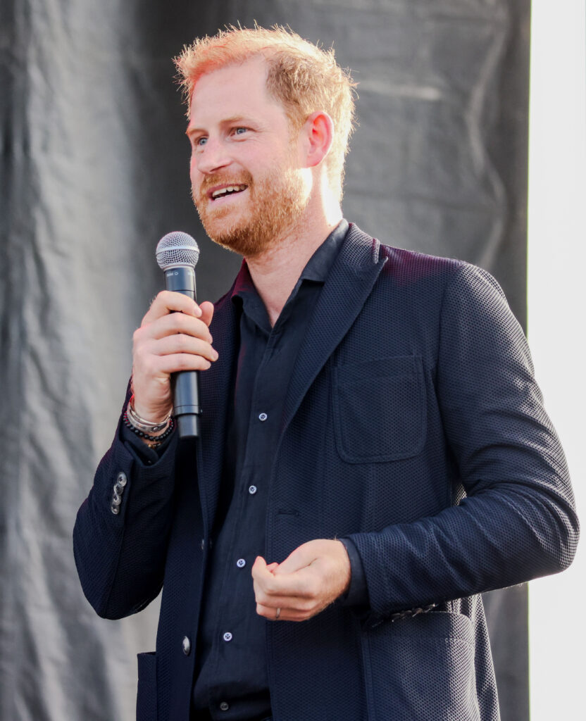 Prince Harry giving speech