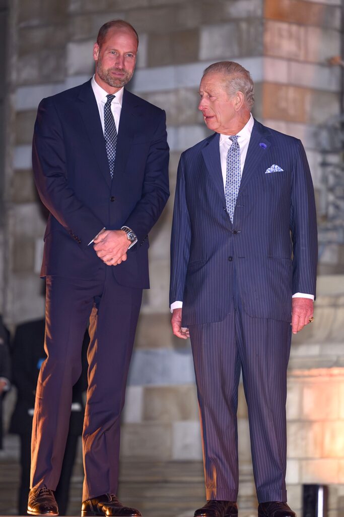 Prince William and King Charles at event talking