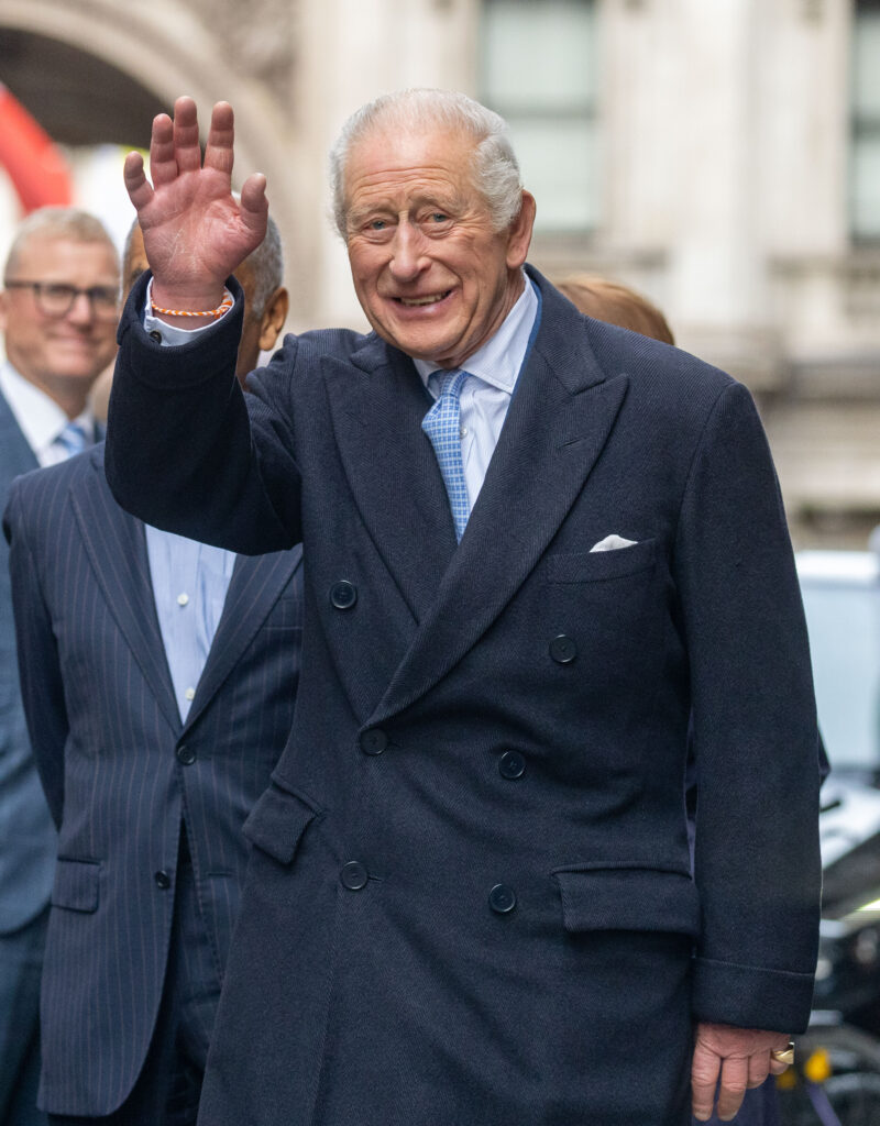 King Charles waving