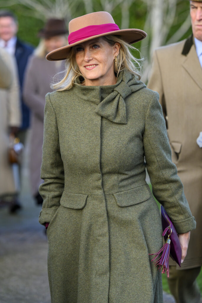 Duchess Sophie smiling in green coat and hat
