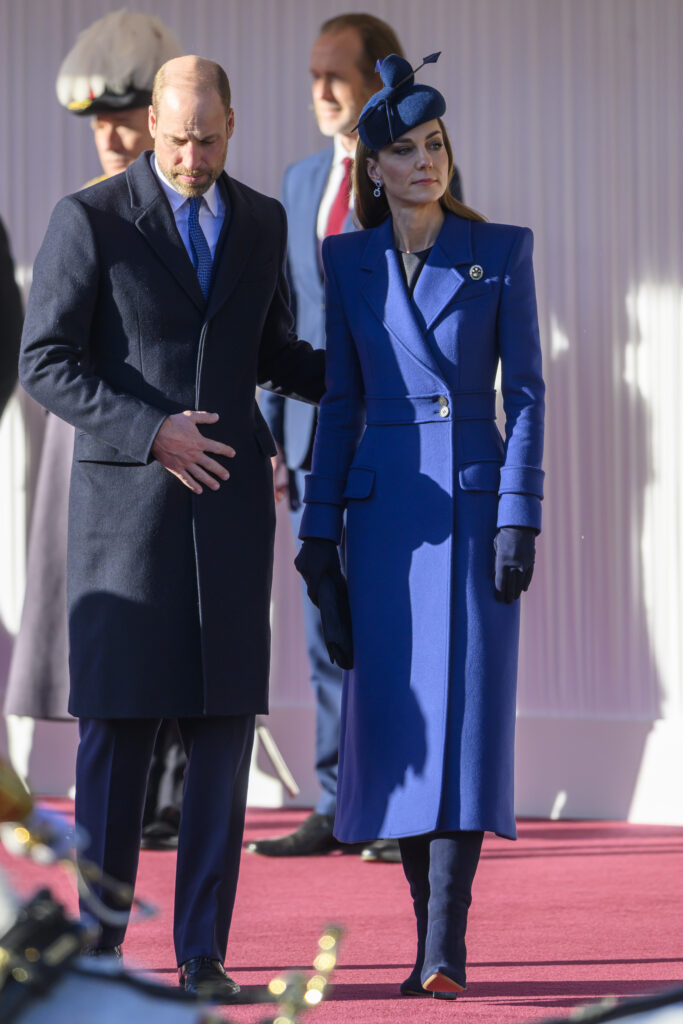 William and Kate prepare to greet the German President