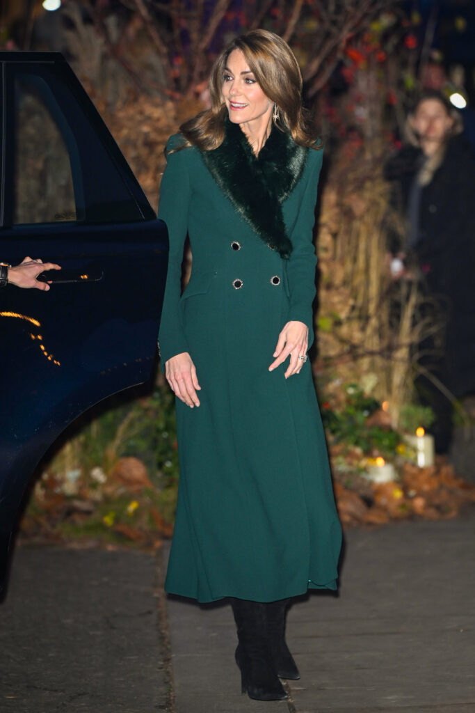 Kate Middleton in green coat for Together at Christmas service