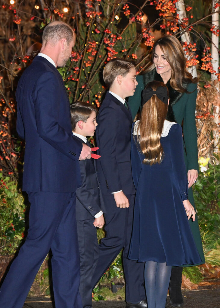 Prince William, Kate Middleton and their children at Together at Christmas service