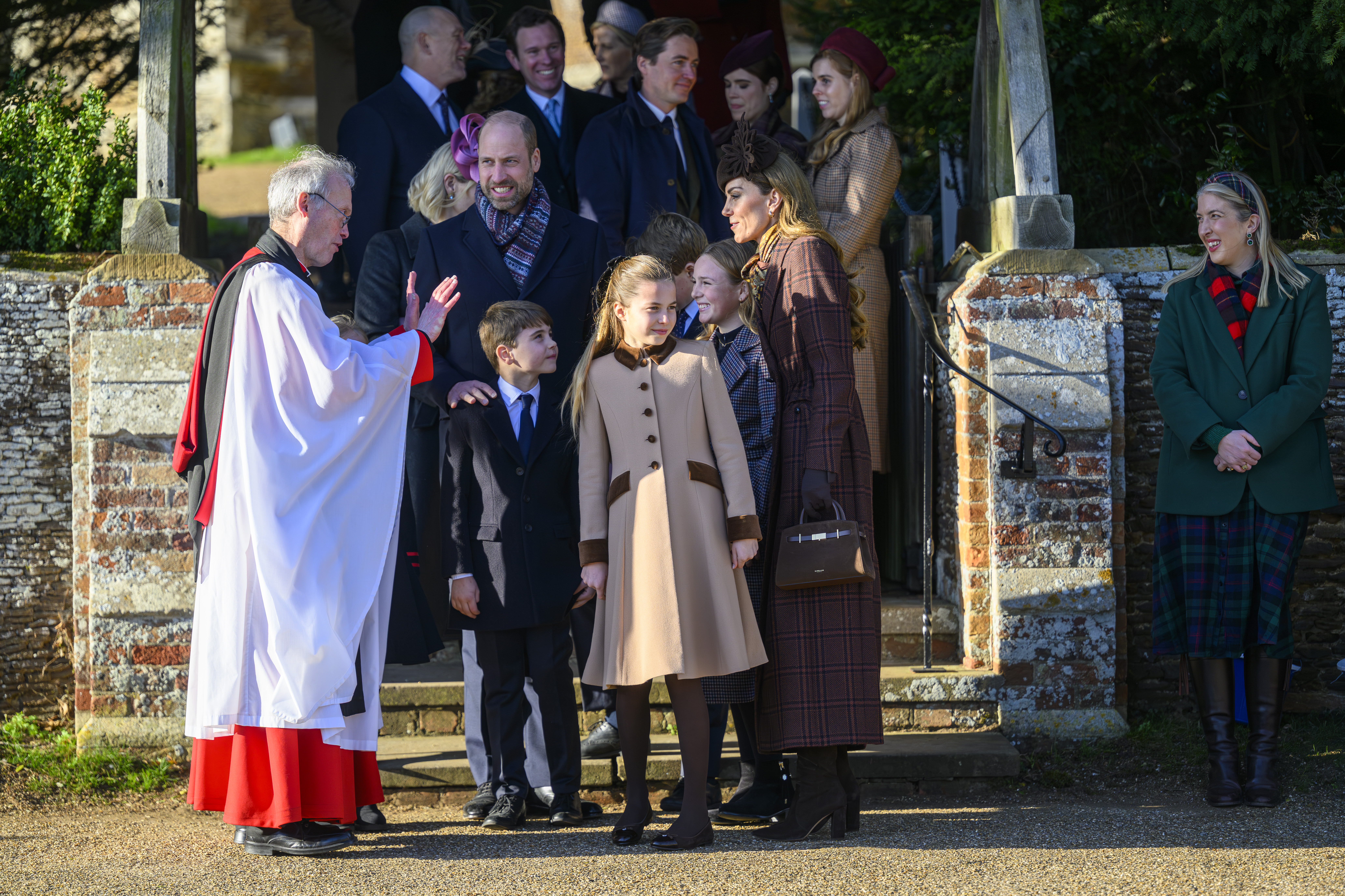 Royal family outside church on Christmas Day