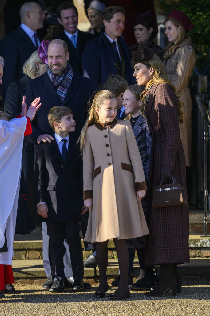 The royal family outside church in Sandringham on Christmas Day