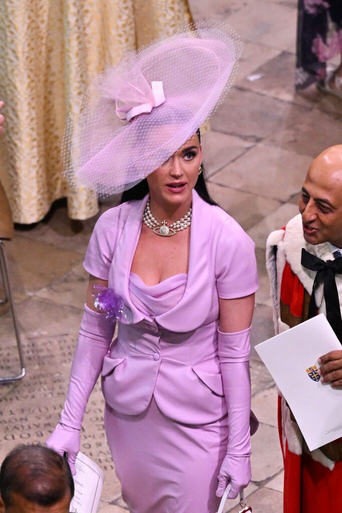 Katy Perry in lilac at King Charles and Queen Camilla's coronation