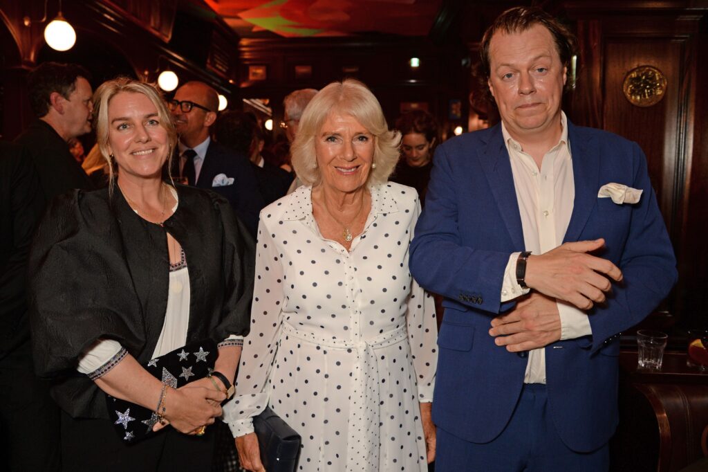 Queen Camilla with her children, Tom and Laura
