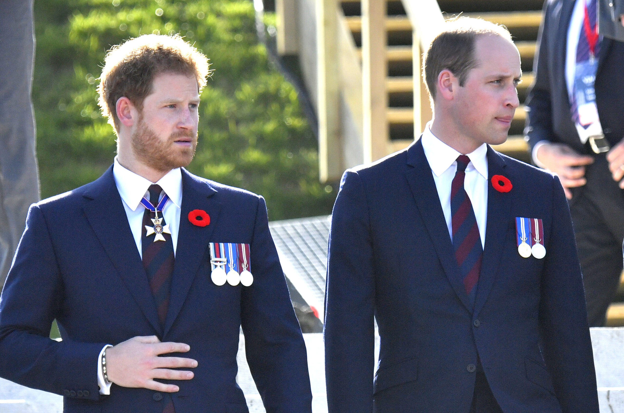 Harry and William posing in 2017