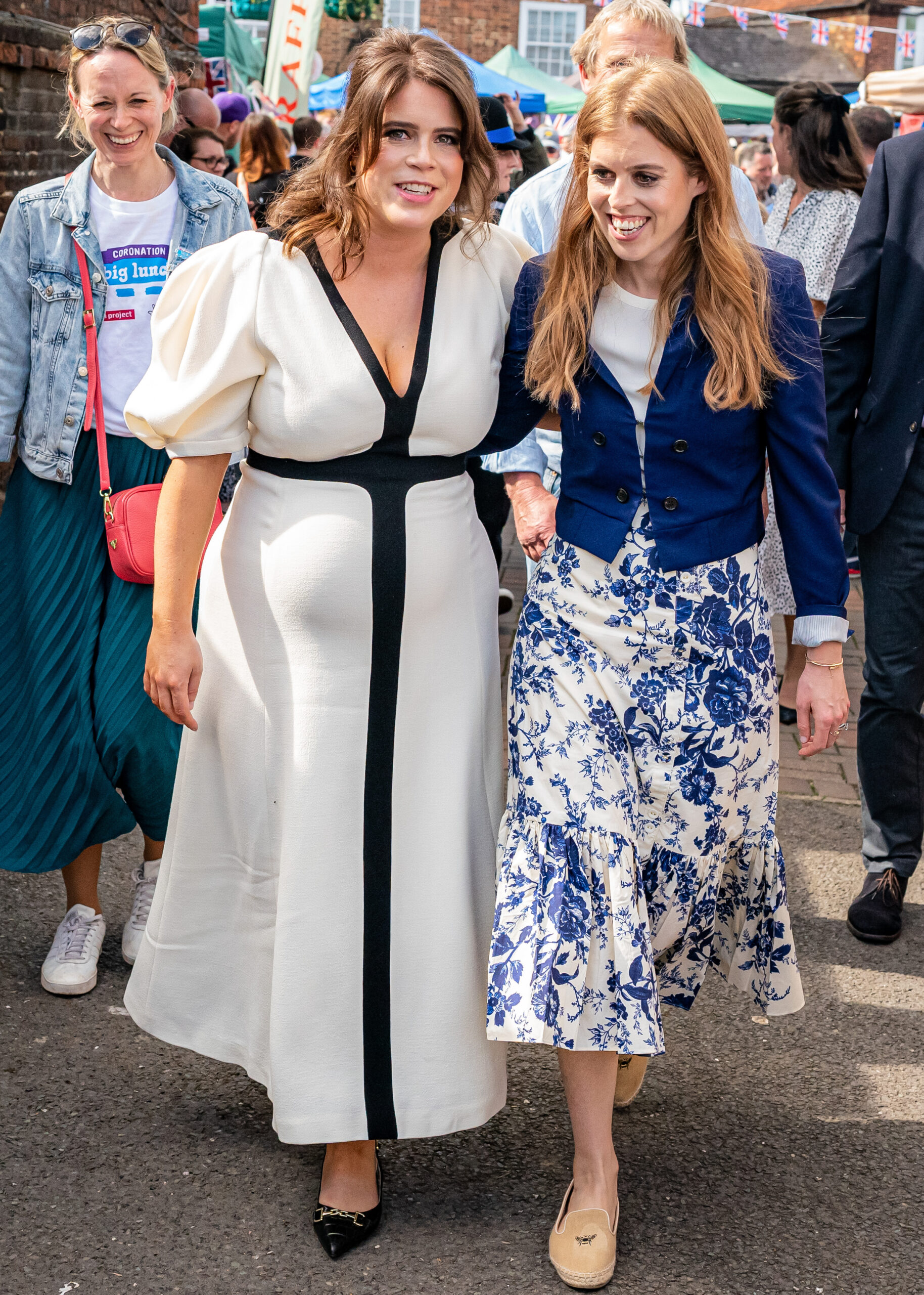Princess Beatrice and Princess Eugenie walking together