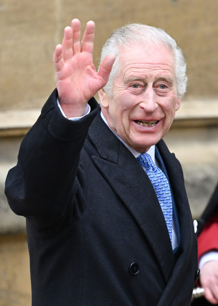 King Charles waving