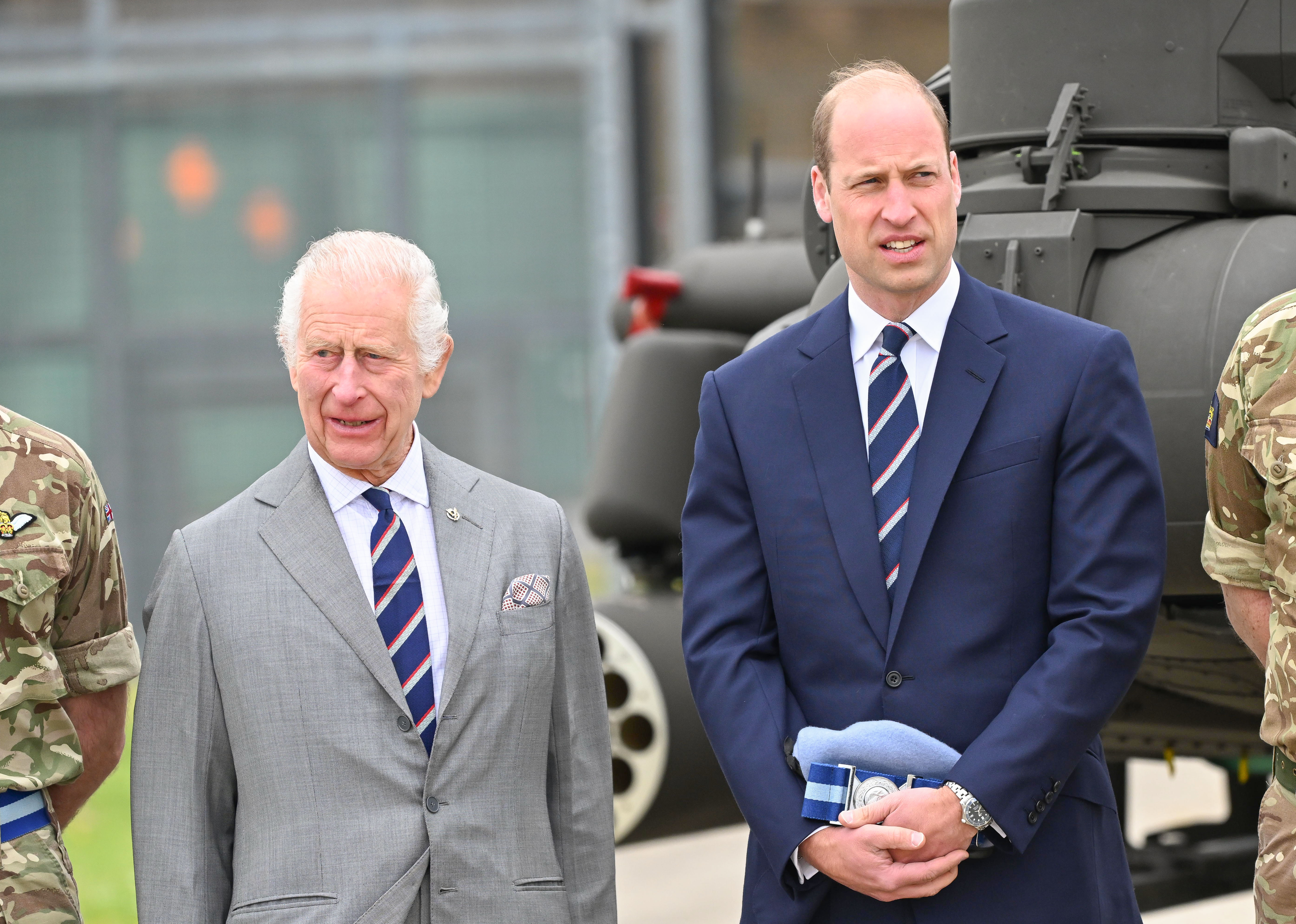 Charles and William at a royal event