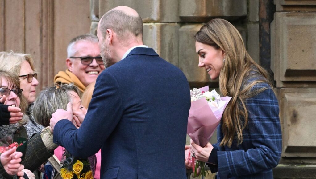 Prince William and Kate Middleton greeting well-wishers in Scotland