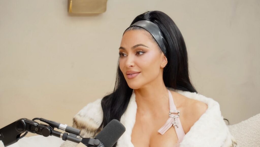 Kim Kardashian talking on the Khloe in Wonderland podcast