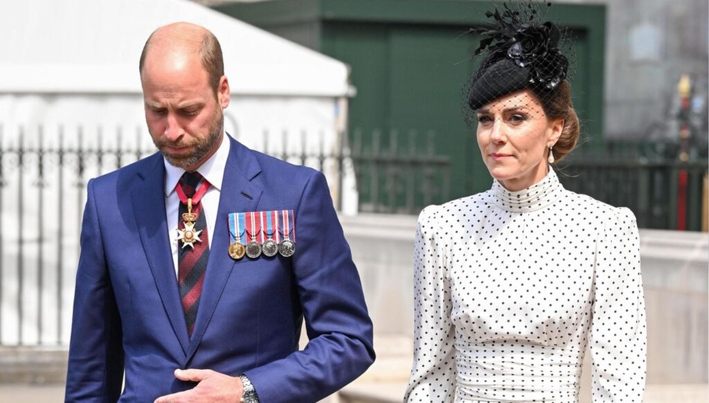 Kate Middleton and Prince William during royal service