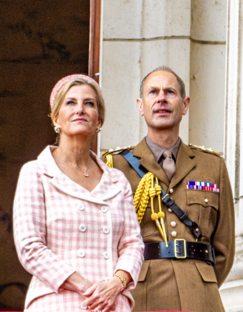 Duchess Sophie and Prince Edward on palace balcony