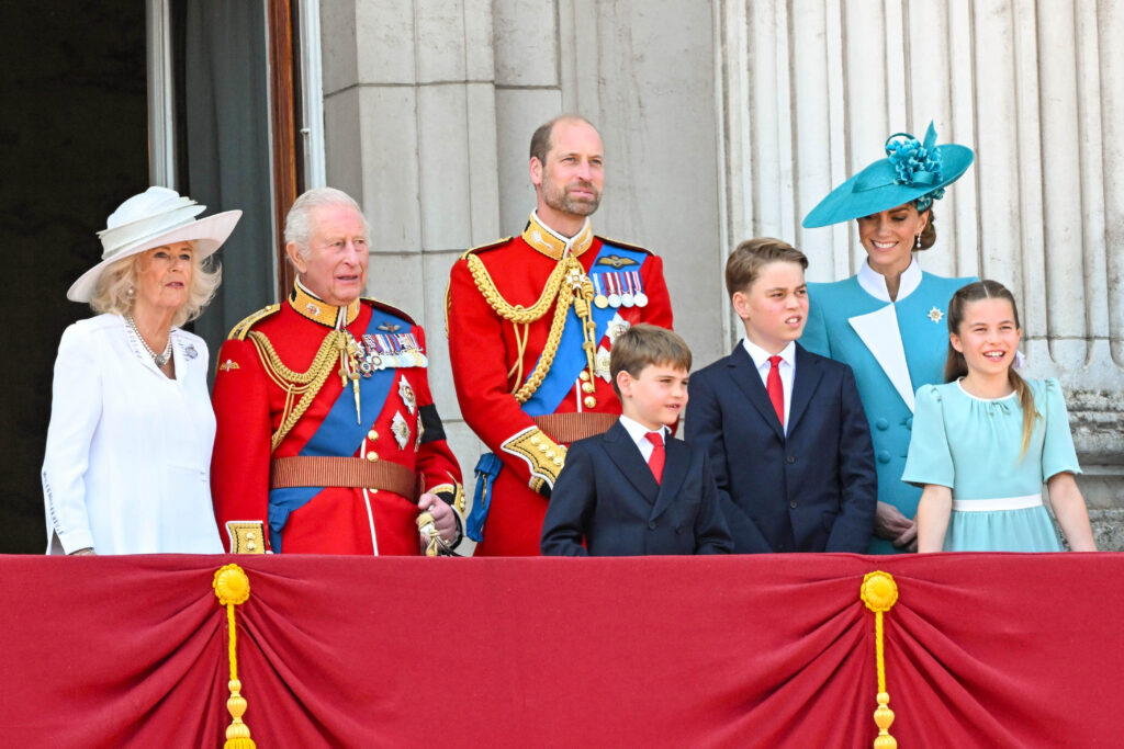 Kate Middleton with the royal family at Trooping the Colour