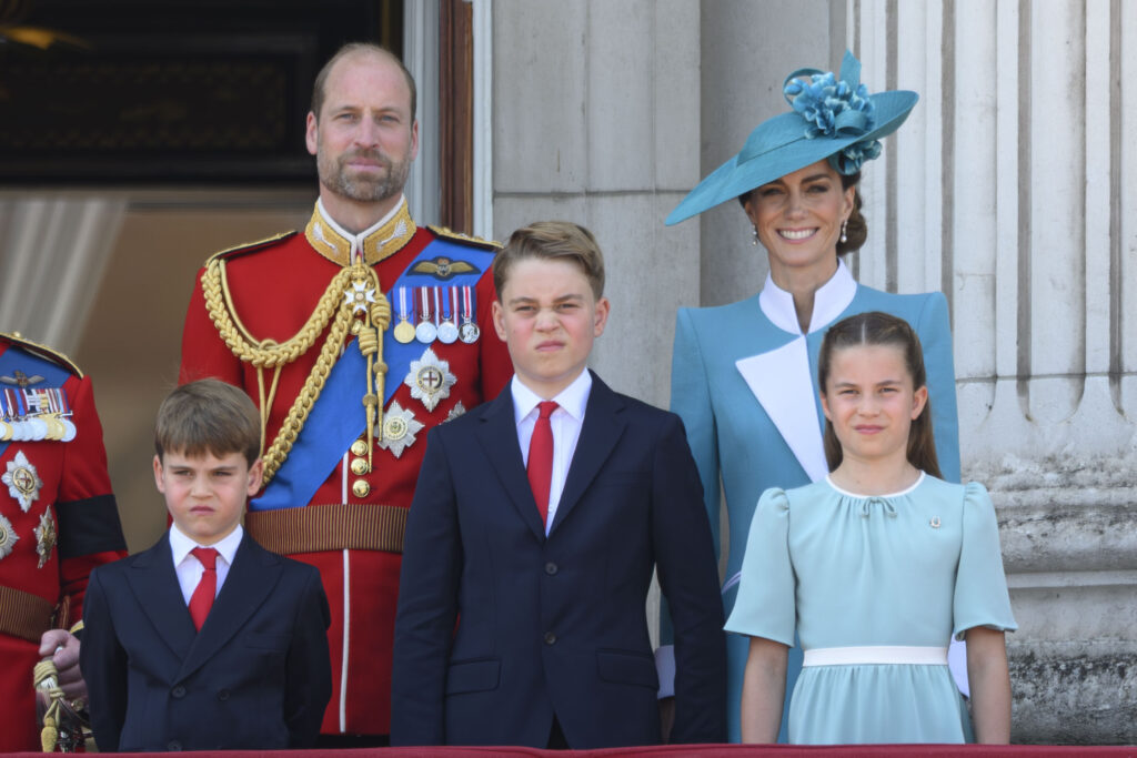 Prince William, Kate Middleton, Louis, George and Charlotte at Trooping the Colour