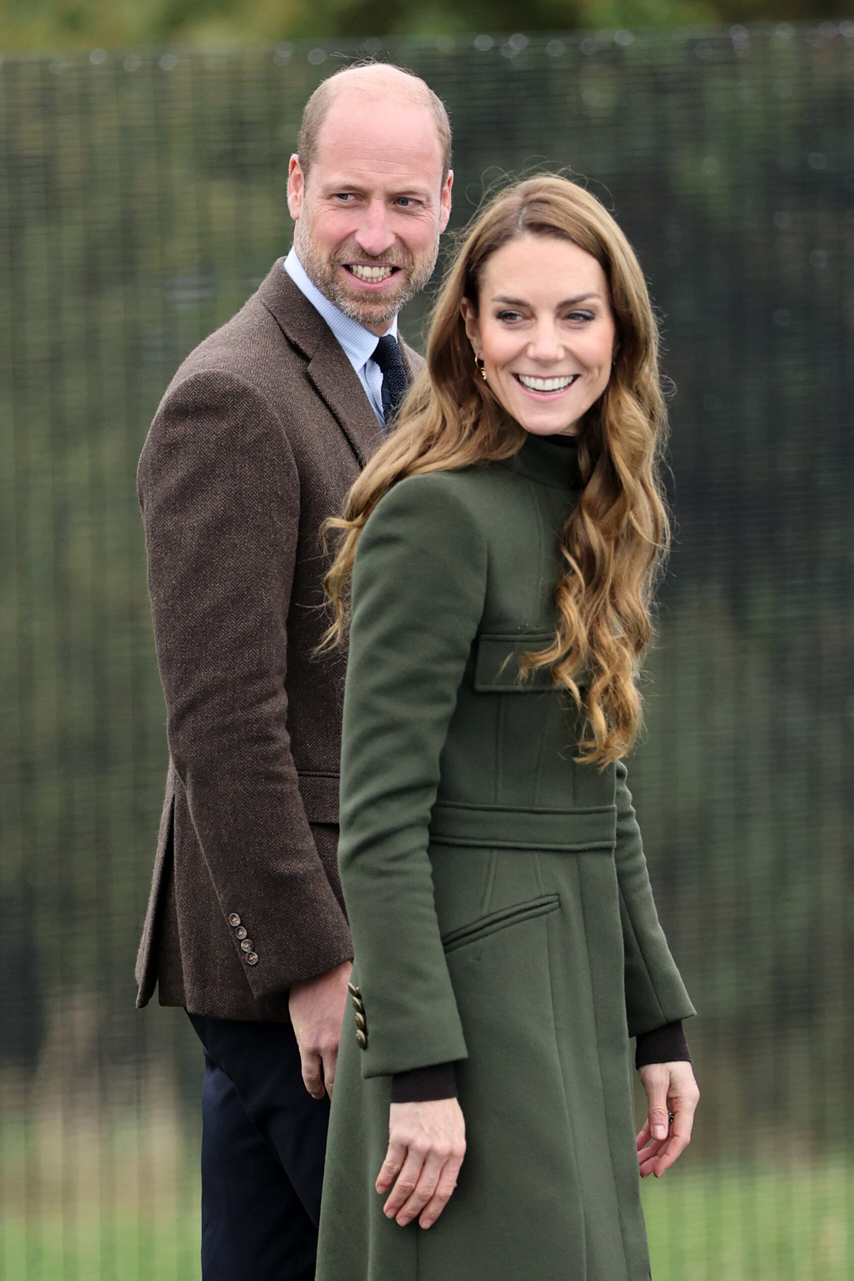Prince William and Princess Kate smiling on engagement