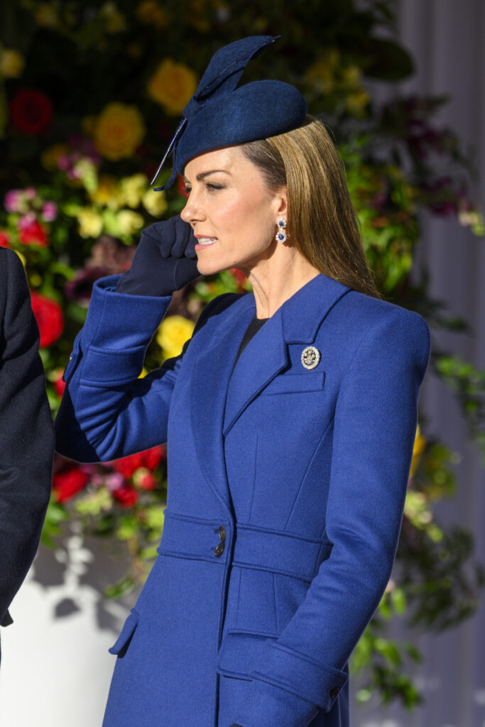 Kate Middleton in blue outfit for state visit