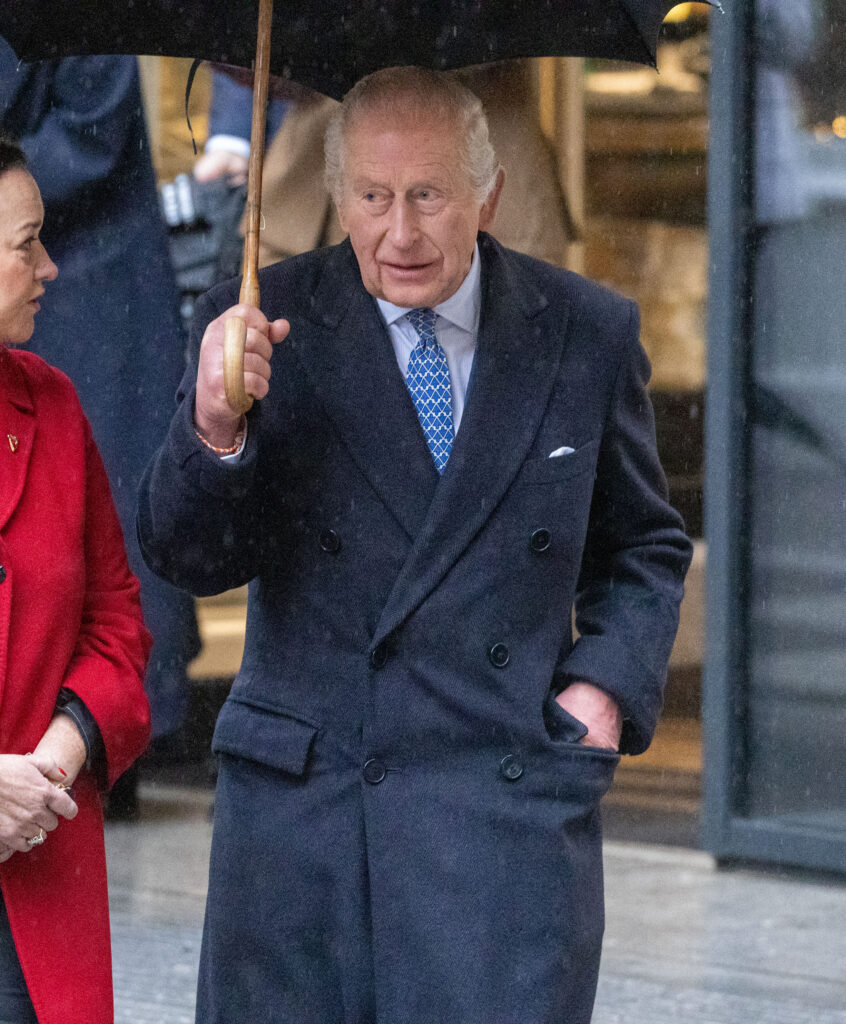 King Charles III leaves Guinness Open Gate Brewery in Covent Garden