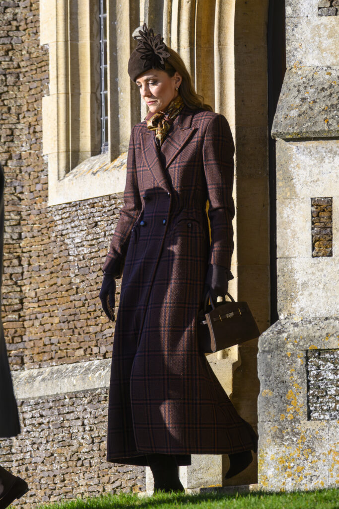 Kate Middleton walking out of church on Christmas Day