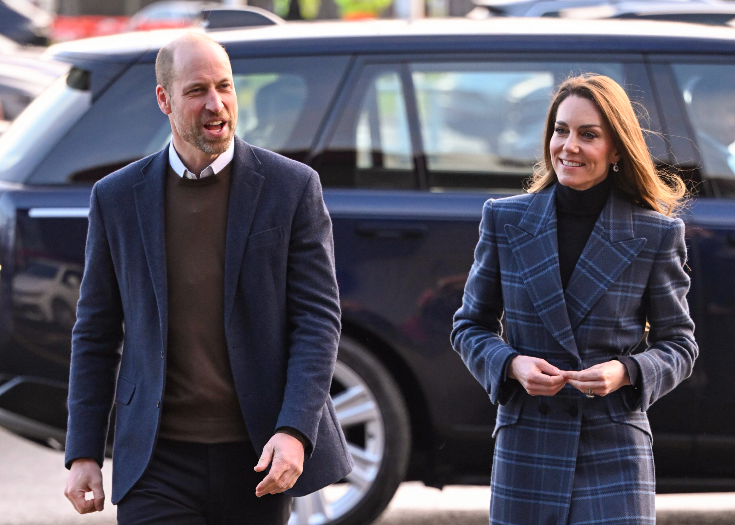 Prince William and Kate Middleton walking together in Scotland 