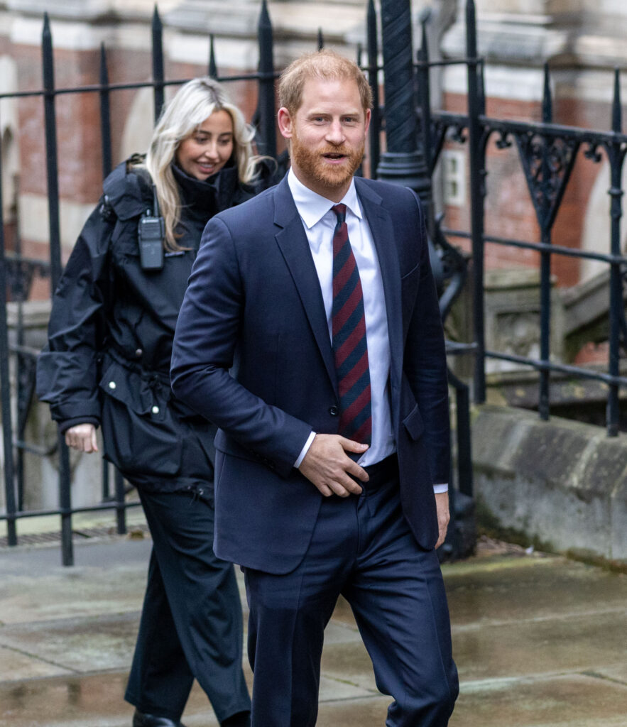 Prince Harry walking into High Court