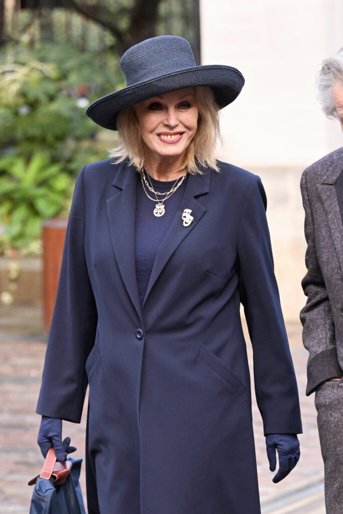 Joanna Lumley at memorial service for Jilly Cooper