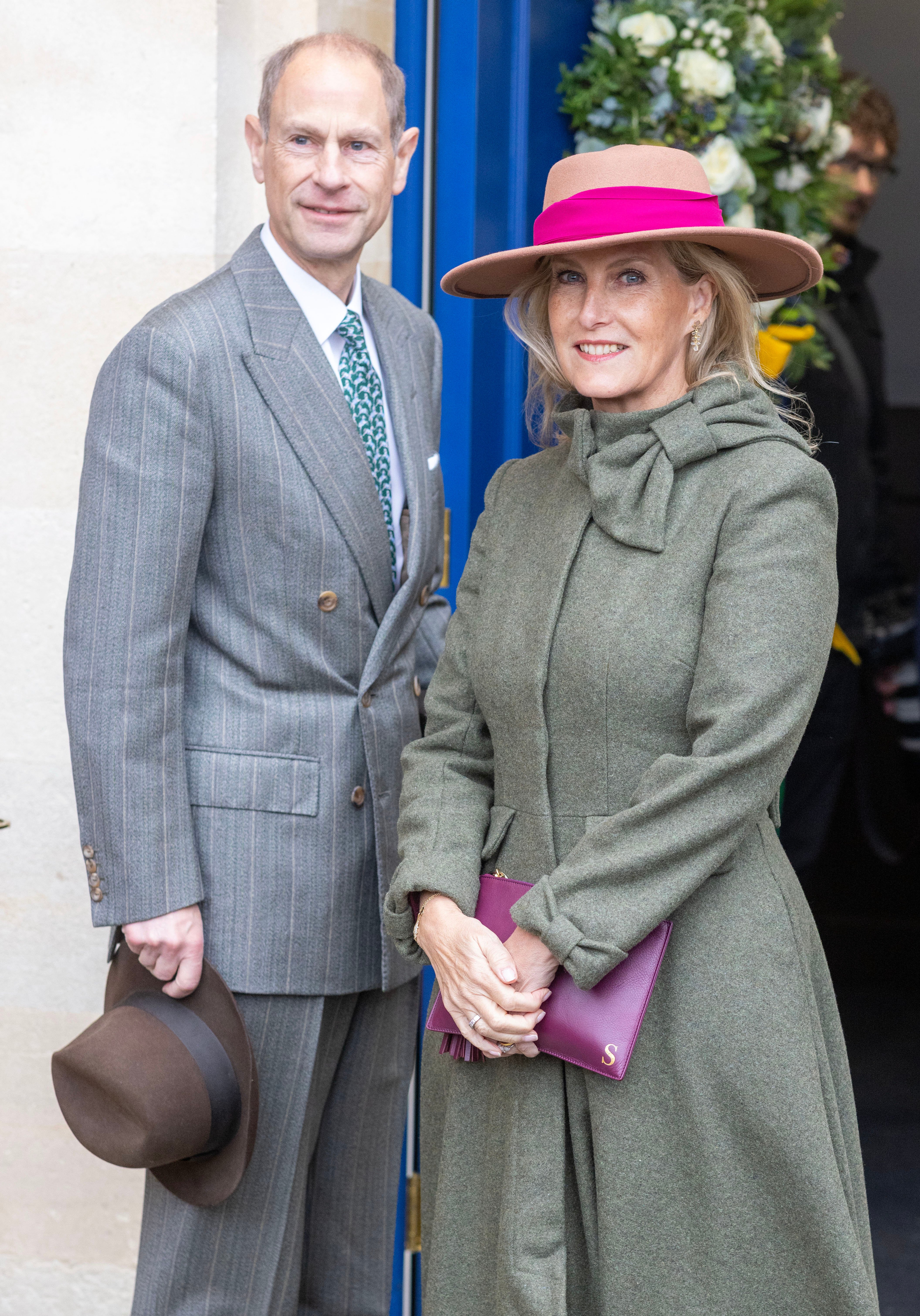 Prince Edward and Duchess Sophie stood close together, whilst smiling