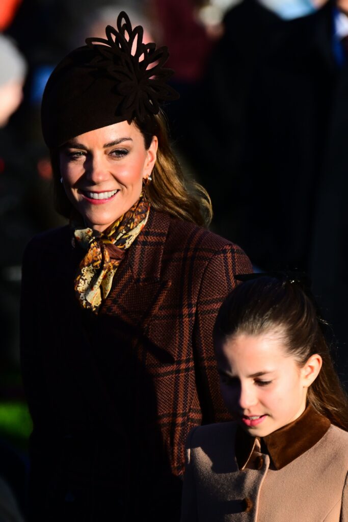 Kate Middleton with Princess Charlotte on Christmas Day
