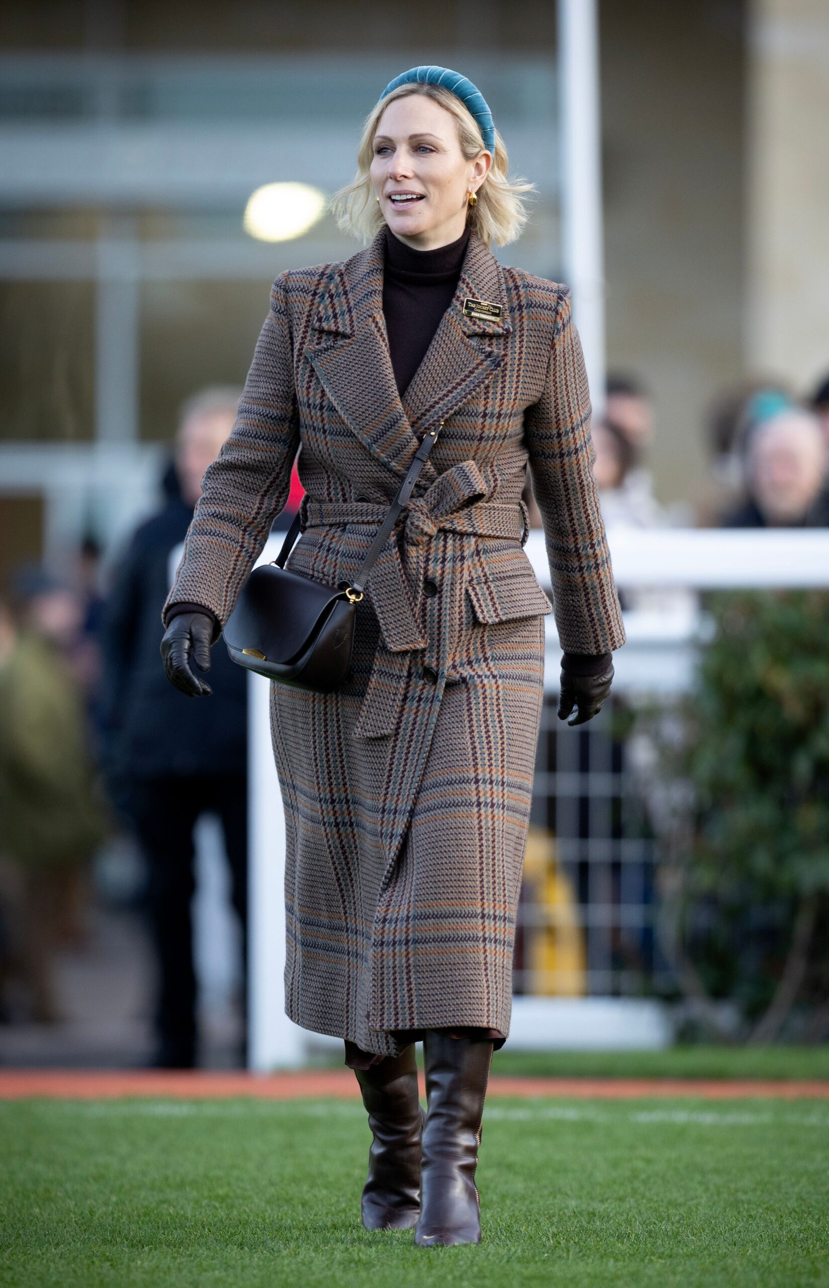 Zara Tindall smiling at Cheltenham races