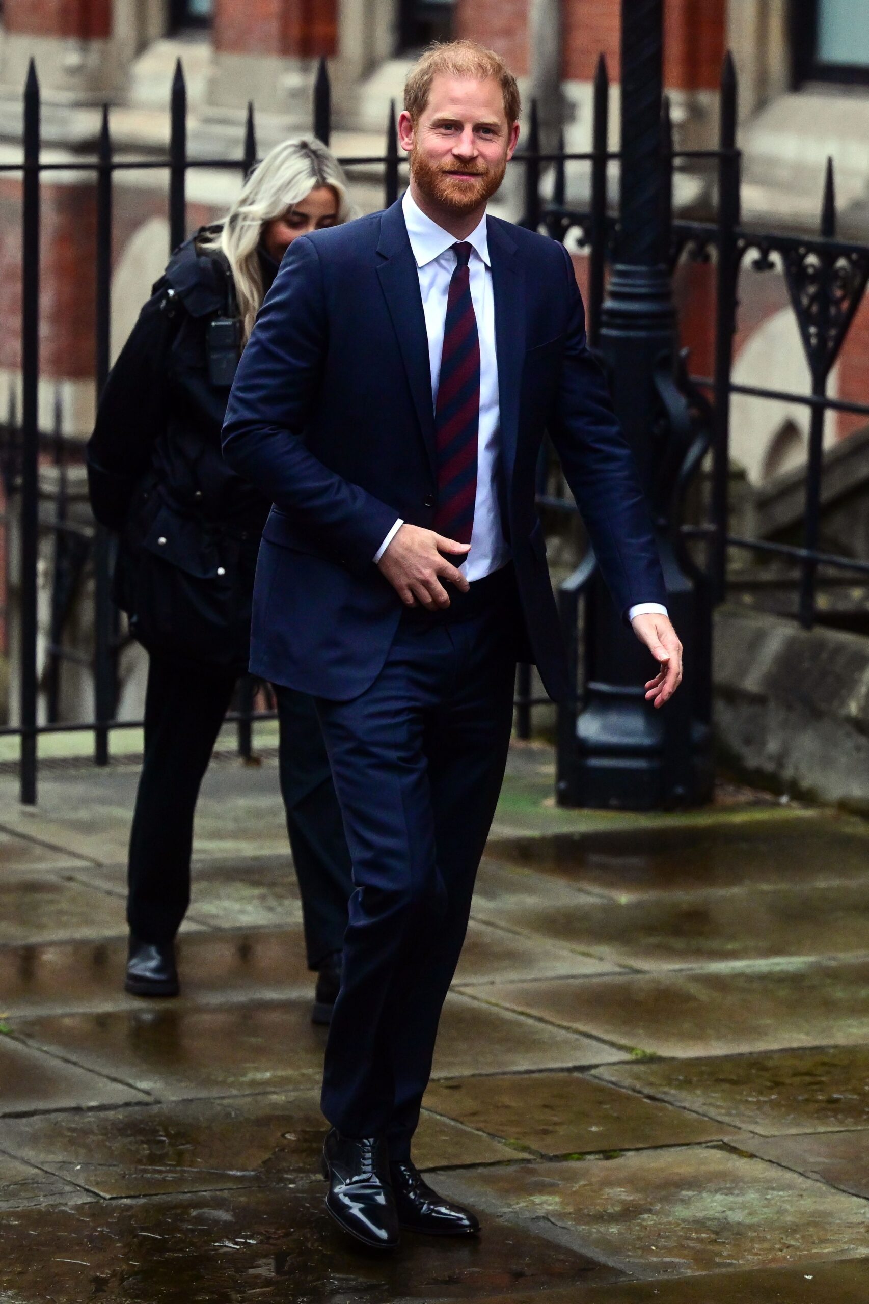 Prince Harry walking into High Court