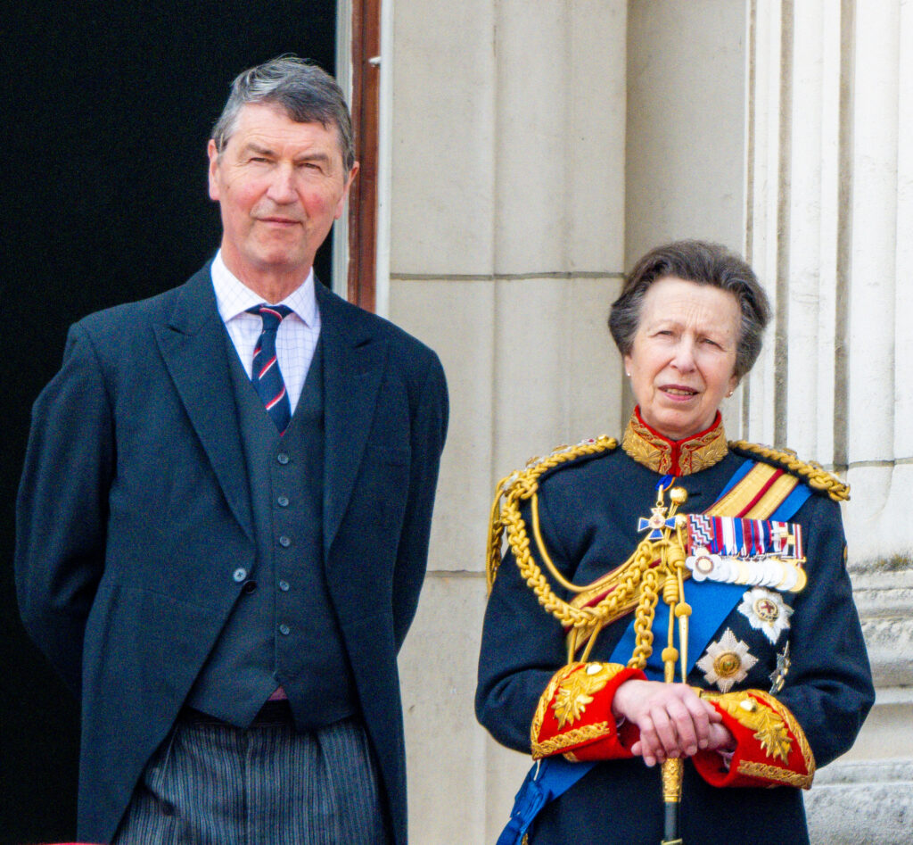 Princess Anne and her husband on Buckingham Palace balcony
