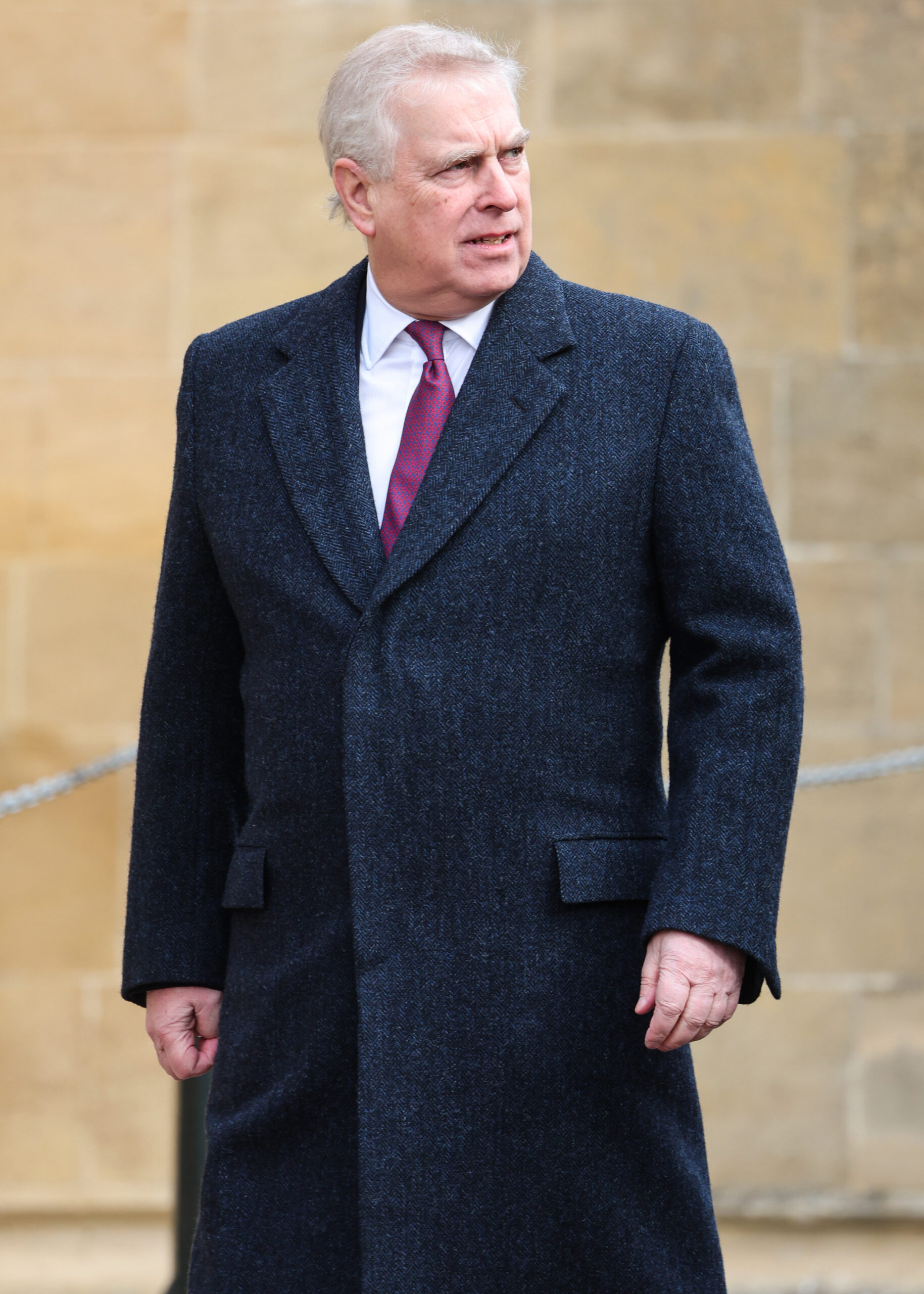 Andrew Mountbatten-Windsor standing outside