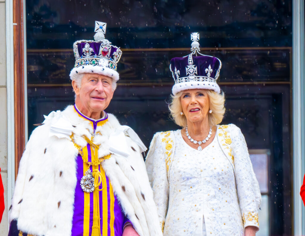 King Charles and Queen Camilla on the balcony 