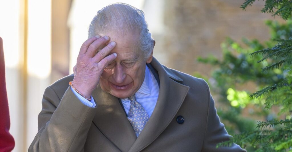 King Charles looking sad